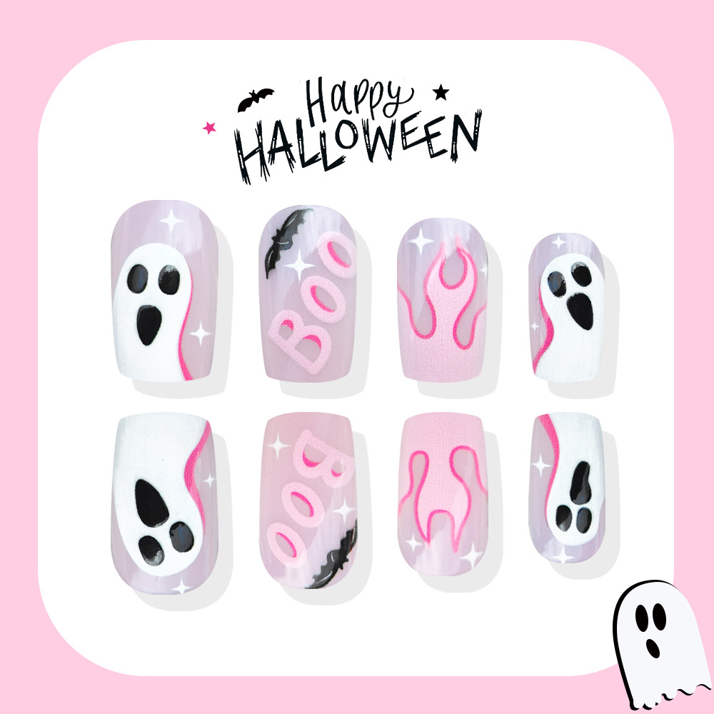 24Pcs Halloween Press On Nails - Nail Art Y2K ulasan dan harga