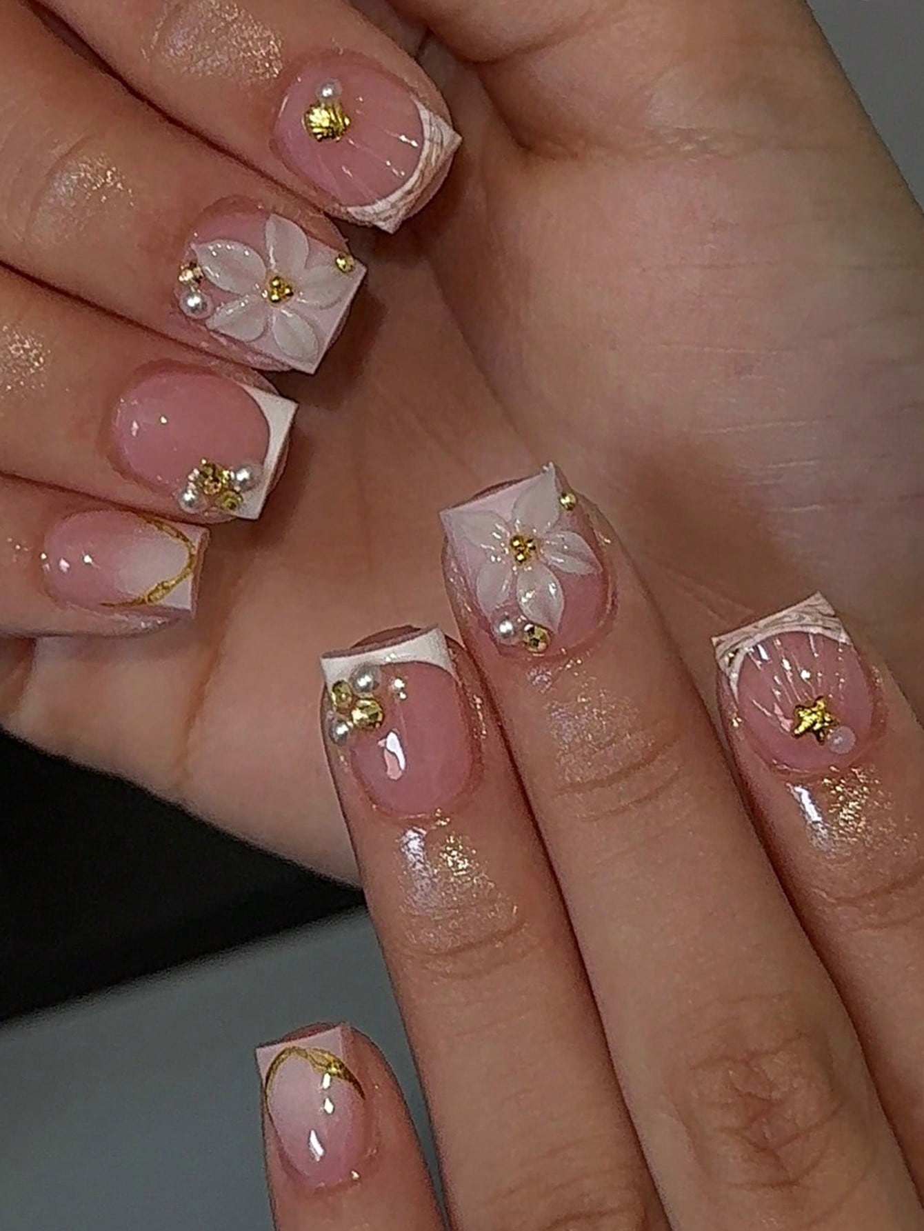 24pcs Short Square White Frenc - Nail Art Y2K ulasan dan harga