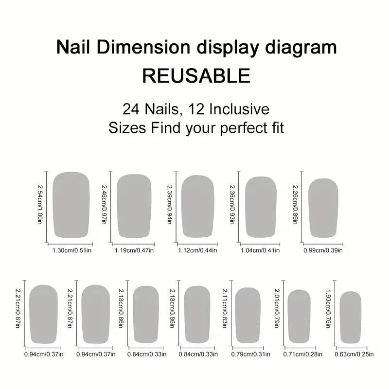 24pcs medium square minimalist - Nail Art Y2K ulasan dan harga