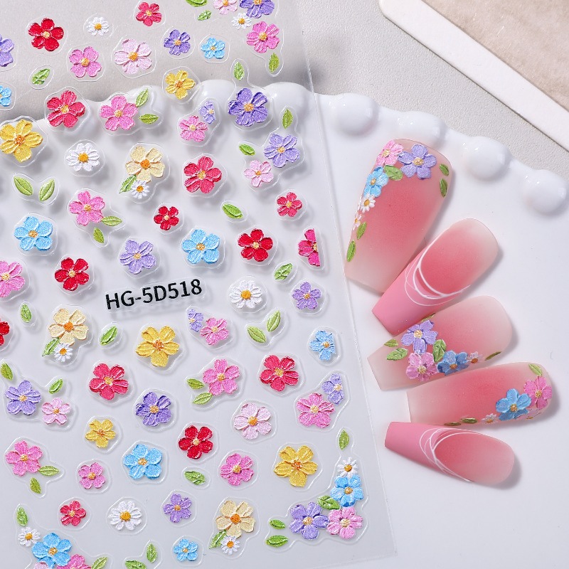 Colorful Petal Nail Decoration - Nail Art Home Service ulasan dan harga
