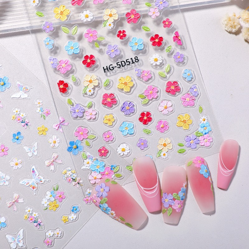 Colorful Petal Nail Decoration - Nail Art Home Service ulasan dan harga