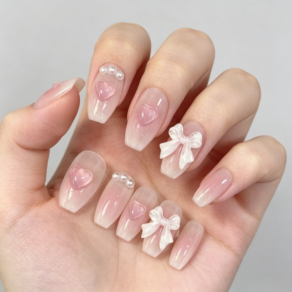 Cute Pink Sweet Princess Remov - Nail Art Y2K ulasan dan harga