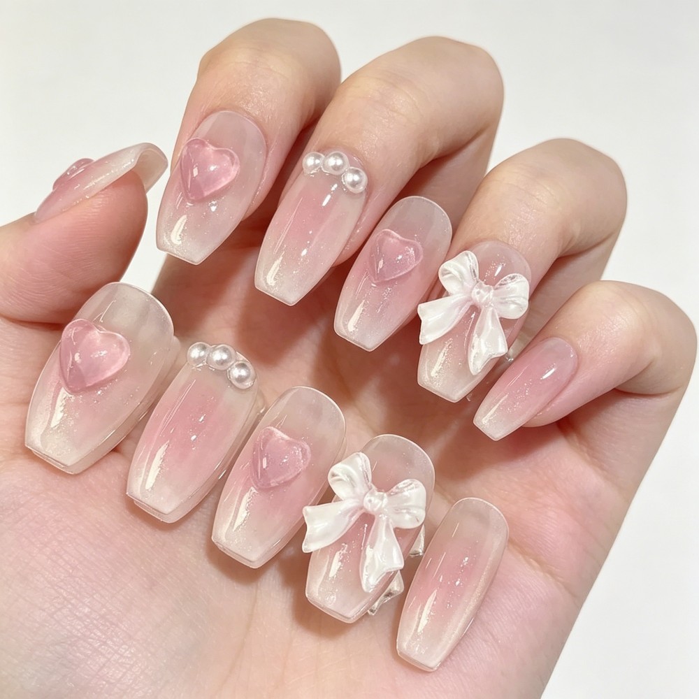 Cute Pink Sweet Princess Remov - Nail Art Y2K ulasan dan harga