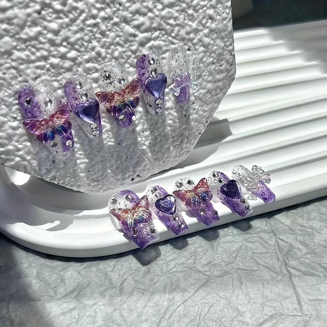 10 Pieces Purple Fantasy Butte - Nail Art Y2K ulasan dan harga